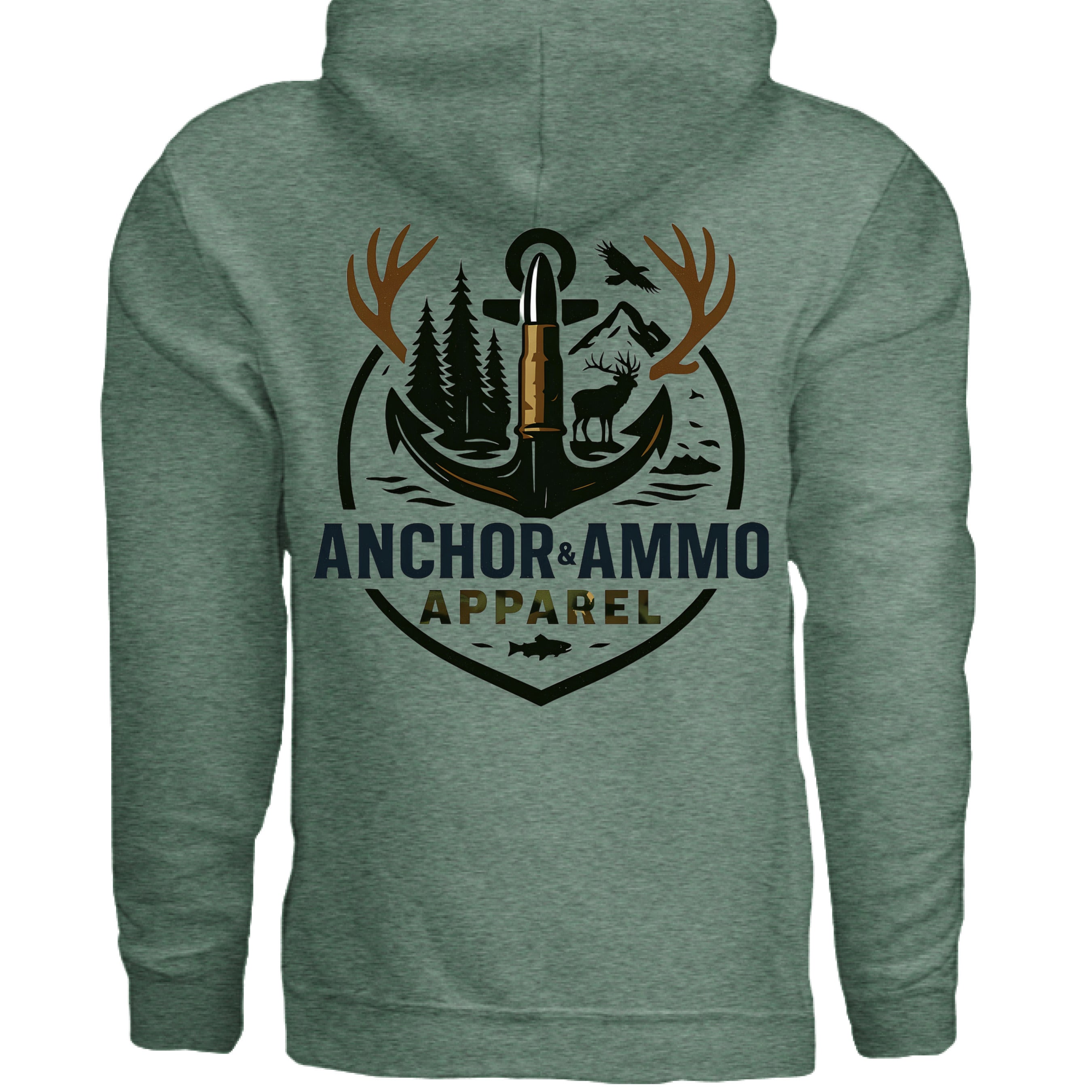 Heather Sport Dark Green - BACK