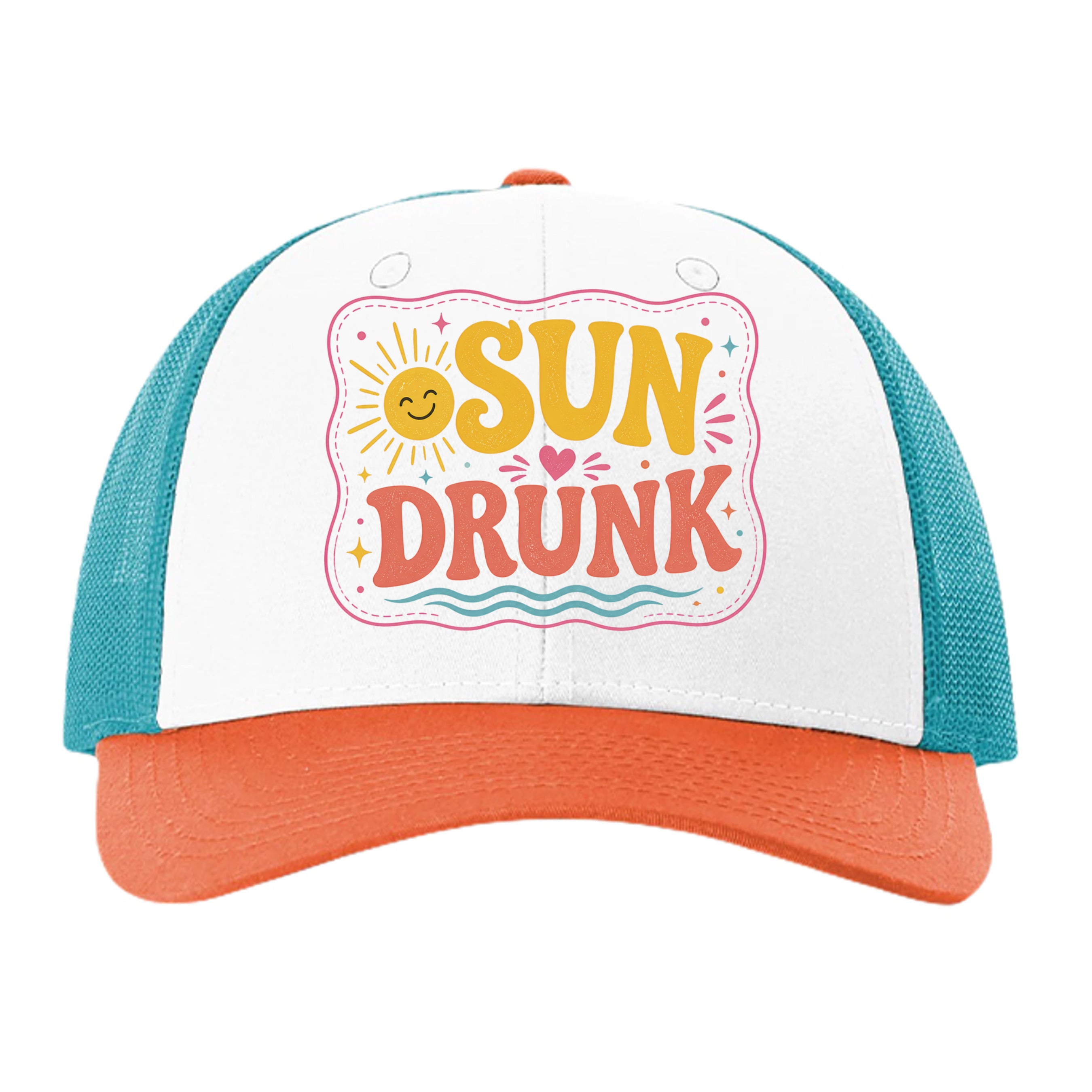 White/ Blue Hawaiin/ Pale Orange - 115R - FRONT